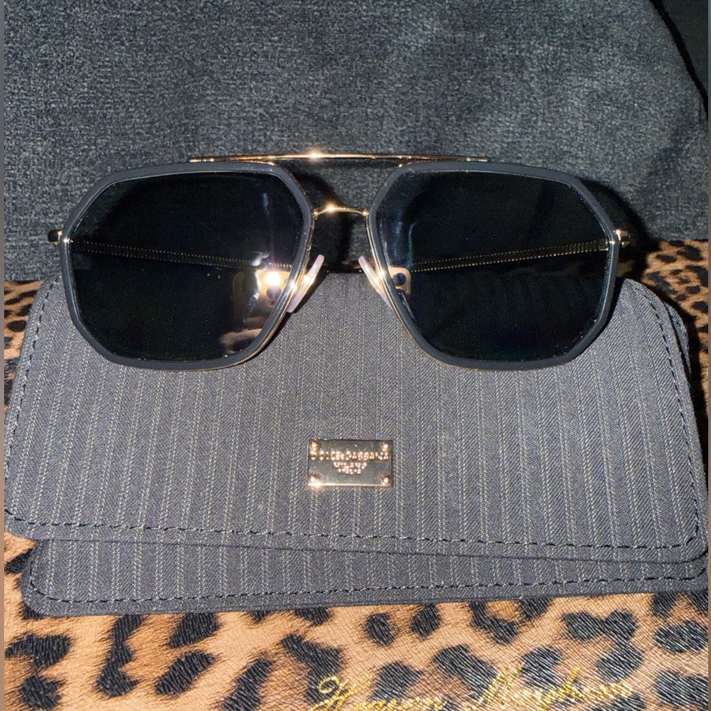 Dolce & Gabbana Black and Gold Sunglasses